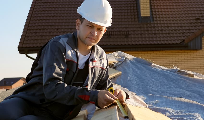 Completed roofing work by Kind Builders
